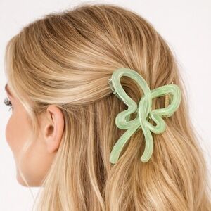 Butterfly Hair Claw Clip - Green Large Acrylic Hair Clip New